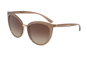 Image of Dolce&amp;Gabbana DG6113 Progressive Prescription Sunglasses, 55mm, Transparent Brown, DG6113-315913-55-PRO