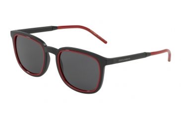 Image of Dolce&amp;Gabbana DG6115 Progressive Prescription Sunglasses DG6115-252587-53 - Lens Diameter 53 mm, Frame Color Matte Black