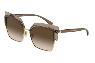 Image of Dolce&amp;Gabbana DG6126 Sunglasses 537413-60 - , Brown Gradient Lenses