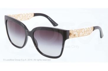 Image of Dolce&amp;Gabbana FILIGRANA DG4212 Progressive Prescription Sunglasses DG4212-501-8G-56 - Lens Diameter 56 mm, Frame Color Black