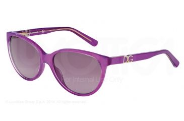 Image of Dolce&amp;Gabbana ICONIC LOGO DG4171P Single Vision Prescription Sunglasses DG4171P-27728H-56 - Lens Diameter 56 mm, Frame Color Top Crystal On Pearl Violet