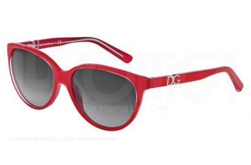 Image of Dolce&amp;Gabbana ICONIC LOGO DG4171P Single Vision Prescription Sunglasses DG4171P-27758G-56 - Lens Diameter 56 mm, Frame Color Top Crystal On Pearl Red