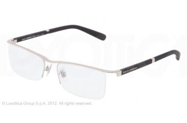 Image of Dolce&amp;Gabbana LIFESTYLE DG1249 Progressive Prescription Eyeglasses 1232-53 - Silver Frame