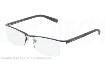 Image of Dolce&amp;Gabbana LIFESTYLE DG1249 Progressive Prescription Eyeglasses 1233-53 - Matte Black Frame