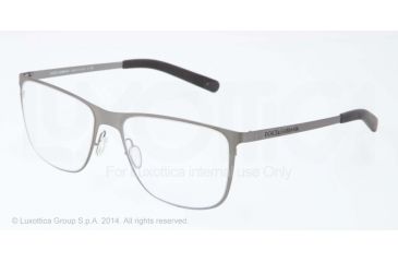 Image of Dolce&amp;Gabbana LIFESTYLE DG1254 Single Vision Prescription Eyeglasses 1108-53 - Matte Gunmetal Frame