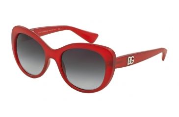 Image of Dolce&amp;Gabbana LOGO EXECUTION DG6090 Single Vision Prescription Sunglasses DG6090-28698G-54 - Lens Diameter 54 mm, Frame Color Matte Pal Red