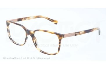 Image of Dolce&amp;Gabbana LOGO PLAQUE DG3189 Progressive Prescription Eyeglasses 2597-52 - Flame Matte Havana Frame