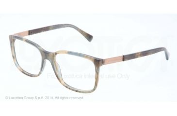 Image of Dolce&amp;Gabbana LOGO PLAQUE DG3189 Progressive Prescription Eyeglasses 2801-52 - Camouflage Matte Green Frame