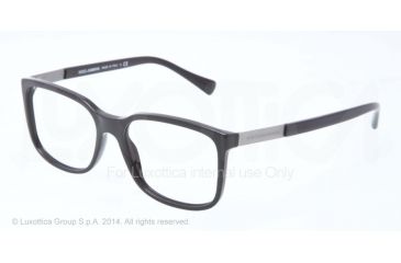 Image of Dolce&amp;Gabbana LOGO PLAQUE DG3189 Progressive Prescription Eyeglasses 501-52 - Black Frame