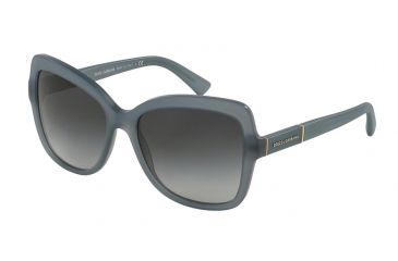 Image of Dolce&amp;Gabbana LOGO PLAQUE DG4244 Single Vision Prescription Sunglasses DG4244-26768G-57 - Lens Diameter 57 mm, Frame Color Matte Opal Grey