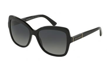 Image of Dolce&amp;Gabbana LOGO PLAQUE DG4244 Single Vision Prescription Sunglasses DG4244-501-T3-57 - Lens Diameter 57 mm, Frame Color Black