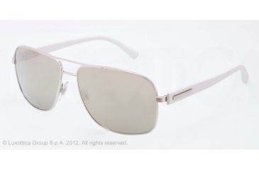 Image of Dolce&amp;Gabbana OVER-MOLDED RUBBER DG2122 Single Vision Prescription Sunglasses DG2122-12156G-59 - Lens Diameter 59 mm, Lens Diameter 59 mm, Frame Color Silver