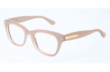 Image of Dolce&amp;Gabbana PEARL DG3177 Single Vision Prescription Eyeglasses 2773-48 - Top Crystal On Pearl Sand Frame