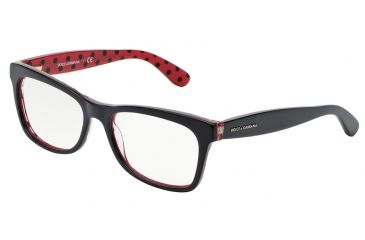 Image of Dolce&amp;Gabbana POIS DG3199 Eyeglass Frames 2871-53 - Black/Pois Black/Red Frame