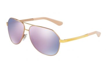 Image of Dolce&amp;Gabbana SICILIAN TASTE DG2144 Single Vision Prescription Sunglasses DG2144-12945R-61 - Lens Diameter 61 mm, Frame Color Matte Pink Gold