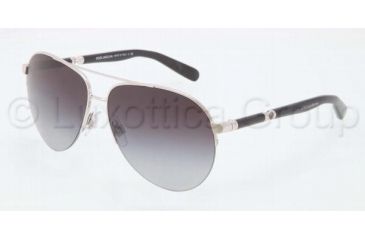 Image of Dolce&amp;Gabbana SICILY DG2115 Bifocal Prescription Sunglasses DG2115-05-8G-5813 - Lens Diameter 58 mm, Frame Color Silver