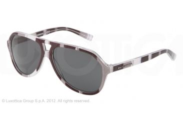 Image of Dolce&amp;Gabbana STRIPES DG4201 Progressive Prescription Sunglasses DG4201-272487-52 - Lens Diameter 52 mm, Lens Diameter 52 mm, Frame Color Stripes Black/Gray/White