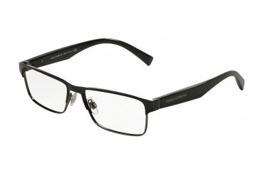 Image of Dolce&amp;Gabbana TAILORING DG1232 Single Vision Prescription Eyeglasses 01-5216 - Black Gunmetal Frame