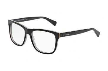 Image of Dolce&amp;Gabbana URBAN DG3206 Progressive Prescription Eyeglasses 1871-52 - Top Black On Grey Frame