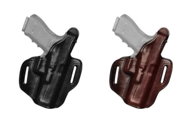 Image of Don Hume H721 Belt Holster w/ Thumb Break, Black, Saddle Brown