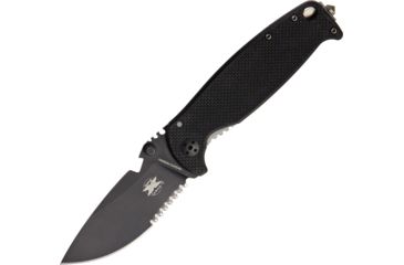 Image of DPx Gear HEST/F Folder 2.0 Folding Knife, 3.125in, Serrated, Black G10 Handle DPXHSF117