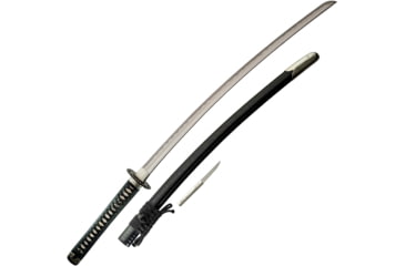 Image of Dragon King Lone Wolf Katana Knife, 28.38 forged T10 High-Speed Tool Steel blade, Black wood scabbard, SD-35050