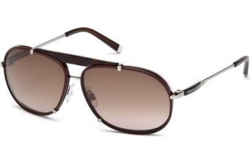 Image of DSquared DQ0074 Sunglasses - Shiny Dark Brown Frame Color, Gradient Brown Lens Color