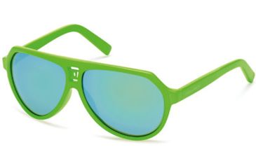 Image of DSquared DQ0093 Sunglasses - Shiny Light Green Frame Color, Green Mirror Lens Color