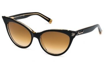 Image of DSquared DQ0097 Sunglasses - Black Frame Color, Gradient Smoke Lens Color