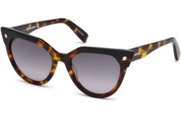 Image of DSquared DQ0277 Sunglasses - Dark Havana Frame Color, Gradient Smoke Lens Color