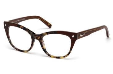 Image of DSquared DQ5160 Eyeglass Frames - Coloured Havana Frame Color