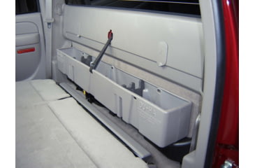 Image of Du-Ha Behind-the-Seat Storage for 04-07 Chevrolet/GMC Silverado/Sierra Silverado/Sierra 1500 Light Duty Crew Cab, Classic , Black, 10023