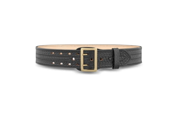 Image of 2-1/4" Basketweave Leather Sam Brown 4 Row Stitch Duty Belt with Gold Buckle