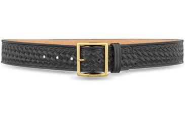 Image of DutyMan 1-3/4inch Basketweave Leather Garrison Belt With Gold Buckle DTY-1621-34-9032