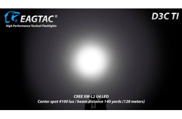 Image of EAGTAC D3C RC Ti Flashlight, Luminus SST20 CRI-95 4000K NW LED, 510lm, Silver, D3C-CLICKY-TI-SST20-NW