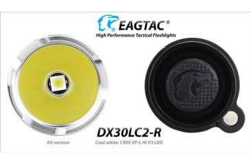 Image of EAGTAC DX30LC2-R Rechargeable Flashlight, XP-L HI V2 NW LED, 1084lm, Black, DX30LC2R-XPLHI-BASE-NW