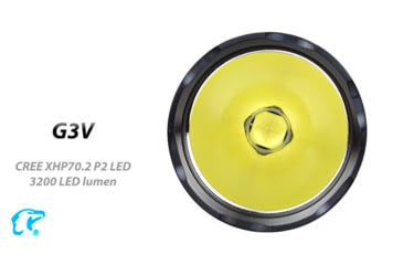Image of EAGTAC G3V XHP70.2 Flashlight, 21700 5000mAh li-ion, NW LED, 2990 Lumen, Black, G3V-XHP702-NW