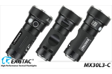 Image of EAGTAC MX30L3C Flashlight Kit, 6 Nichia 219B CRI-92 LED, 3000lm, Black, MX30L3C-6*219-KIT-NW