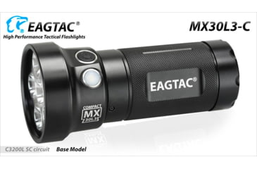 Image of EAGTAC MX30L3C Flashlight Kit, 6 Nichia 219B CRI-92 LED, 3000lm, Black, MX30L3C-6*219-KIT-NW