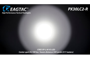 Image of EAGTAC PX30LC2-R Base Flashlight, XP-L HI CW LED, 1160lm, Black, PX30LC2R-XPLHI-BASE-CW