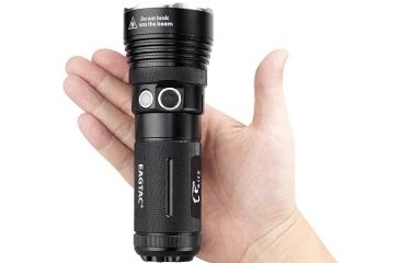 Image of Eagtac Rechargeable MX30L3-R XHP70 4625 Lumens LED Flashlight, Black, Medium, MX30L3RXHP70
