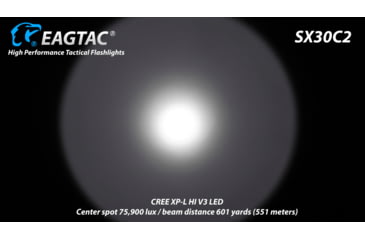 Image of EAGTAC SX30C2 Flashlight Kit, Nichia 219C CRI92 4000K LED, 885lm, Black, SX30C2-219C-KIT-CW