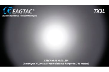 Image of EAGTAC TX3L BASE XJP35 HI CW, 2100 Lumen, USB Rechargeable, 18650 Led Flashlight, Black, Medium 4237