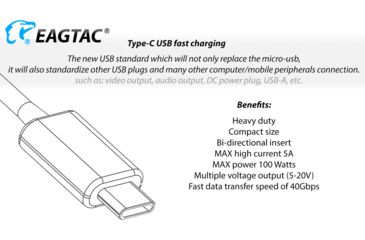Image of EAGTAC TX3L PRO XJP70.2 CW, 3000 Lumen, USB Rechargeable, 18650 Led Flashlight, Black, Medium 4235