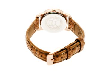 Image of Canopies Wood Watch,33mm,Turquois Dial,Khaki/Tan Leather Band