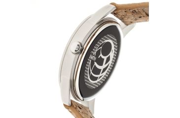 Image of Canopies Wood Watch,33mm,Yellow Dial,Khaki/Tan Leather Band