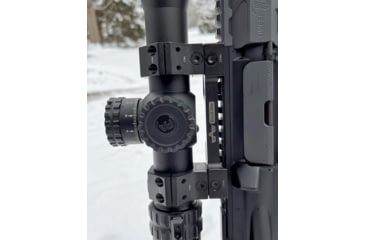 Image of EAW Black Line Adjustable 0-70 MOA Scope Mount, Tube Diameter 30mm, Height 22mm, Lever, Black, Small, 482053022021070
