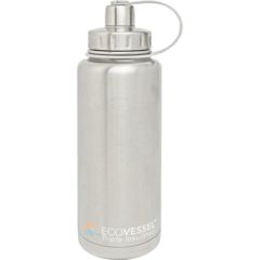 Image of Eco Vessel Boulder Insulated Bottle, 32 Oz, Black, BLD946BS