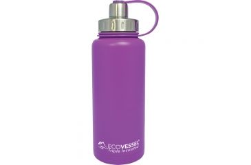 Image of Eco Vessel Boulder Insulated Bottle, 32 Oz, Black, BLD946BS