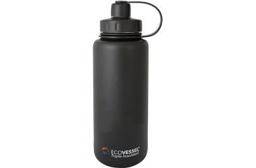 Image of Eco Vessel Boulder Insulated Bottle, 32 Oz, Black, BLD946BS